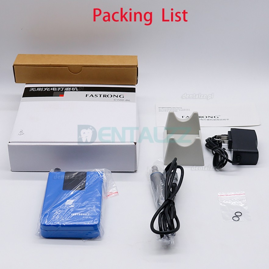 Fastrong C100-BL Przenośny Mikrosilnik Bezszczotkowy Stomatologiczny 30000 obr./min